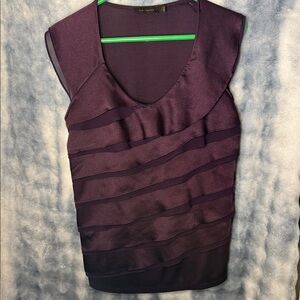 The Limited Deep Purple Layered Blouse